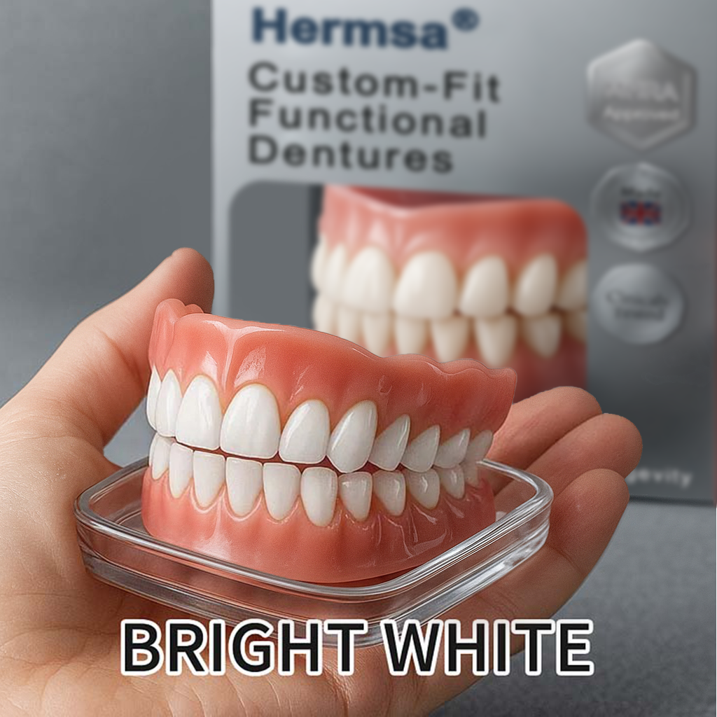 Hermsa® AdaptableFit Custom-Fit Functional Dentures – Clinically backed comfort-fit dentures | Made in the UK | MHRA-Certified🦷