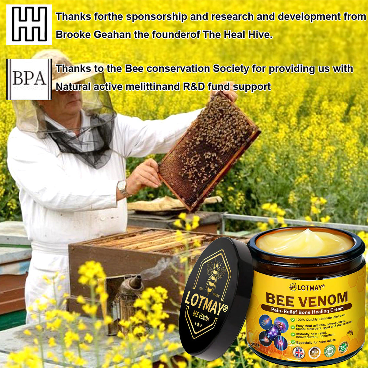 LOTMAY® Bee Venom Pain-Relief Bone Healing Cream 🐝🐝(Specially for older adults & NHS recommends)