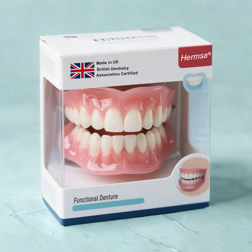 🦷Manufactured & supplied from UK | Hermsa® Silicone Denture – Comfortable, Natural & Easy to Adjust
