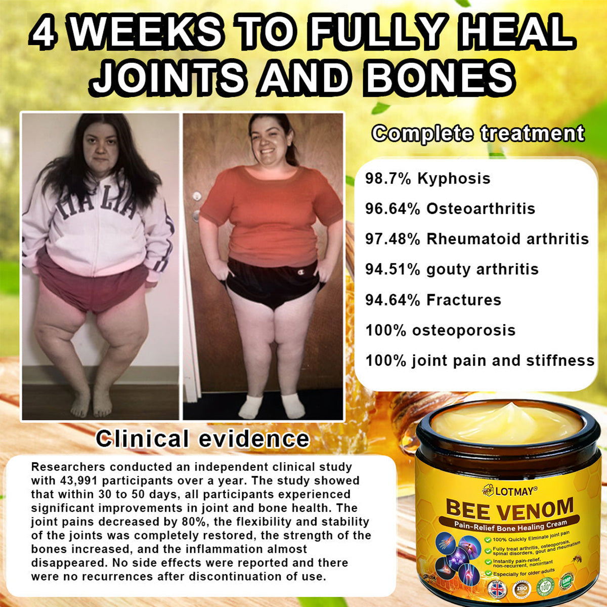 LOTMAY® Bee Venom Pain-Relief Bone Healing Cream 🐝🐝(Specially for older adults & NHS recommends)