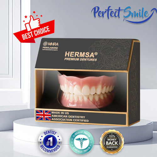 š¦·HermsaĀ® Premium AdaptableFit Dentures ā Clinically backed comfort-fit dentures | Made in the UK | MHRA-Certifiedš¦·