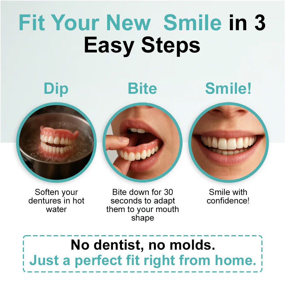 🦷Hermsa® Advanced Customized Full Denture Set(✅Clinically backed comfort-fit dentures — Trusted by 8,000+ UK users for all-day comfort.)