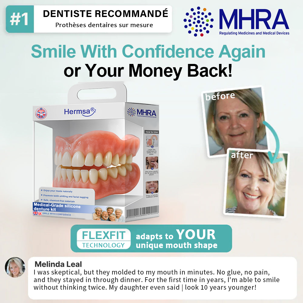 🦷Hermsa® Advanced Customized Full Denture Set(✅Clinically backed comfort-fit dentures — Trusted by 8,000+ UK users for all-day comfort.)