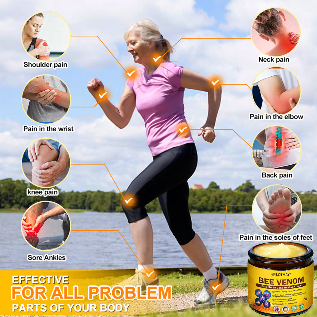 LOTMAY® Bee Venom Pain-Relief Bone Healing Cream 🐝🐝(Specially for older adults & NHS recommends)