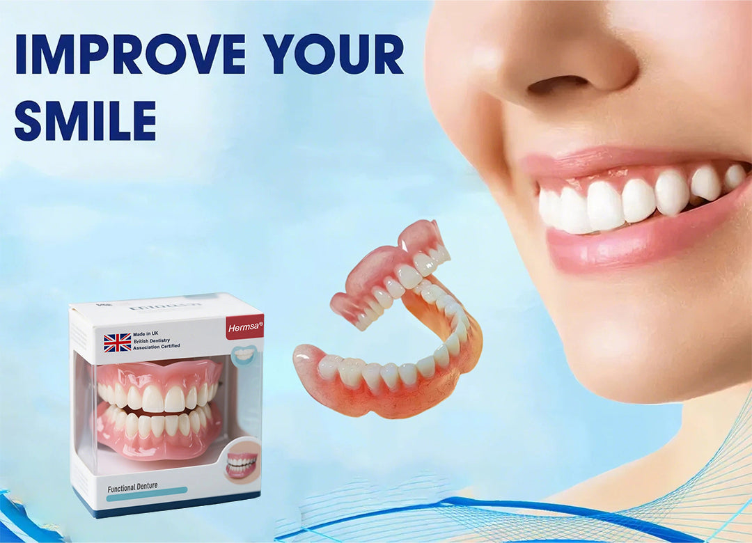 🦷Manufactured & supplied from UK | Hermsa® Silicone Denture – Comfortable, Natural & Easy to Adjust
