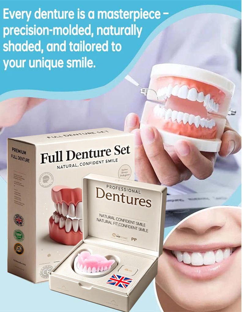 🦷Hermsa®-🦷Advanced Customized Full Denture Set🦷 (⏰Limited time discount last 30 minutes⏰)