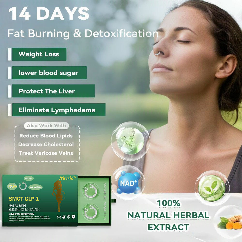 🌱[Official Store] Mresio® SMFT-GLP-1 Slimming & Health Nasal Ring ｜⚡ Fast Fat Burn & Metabolic Balance 👍
