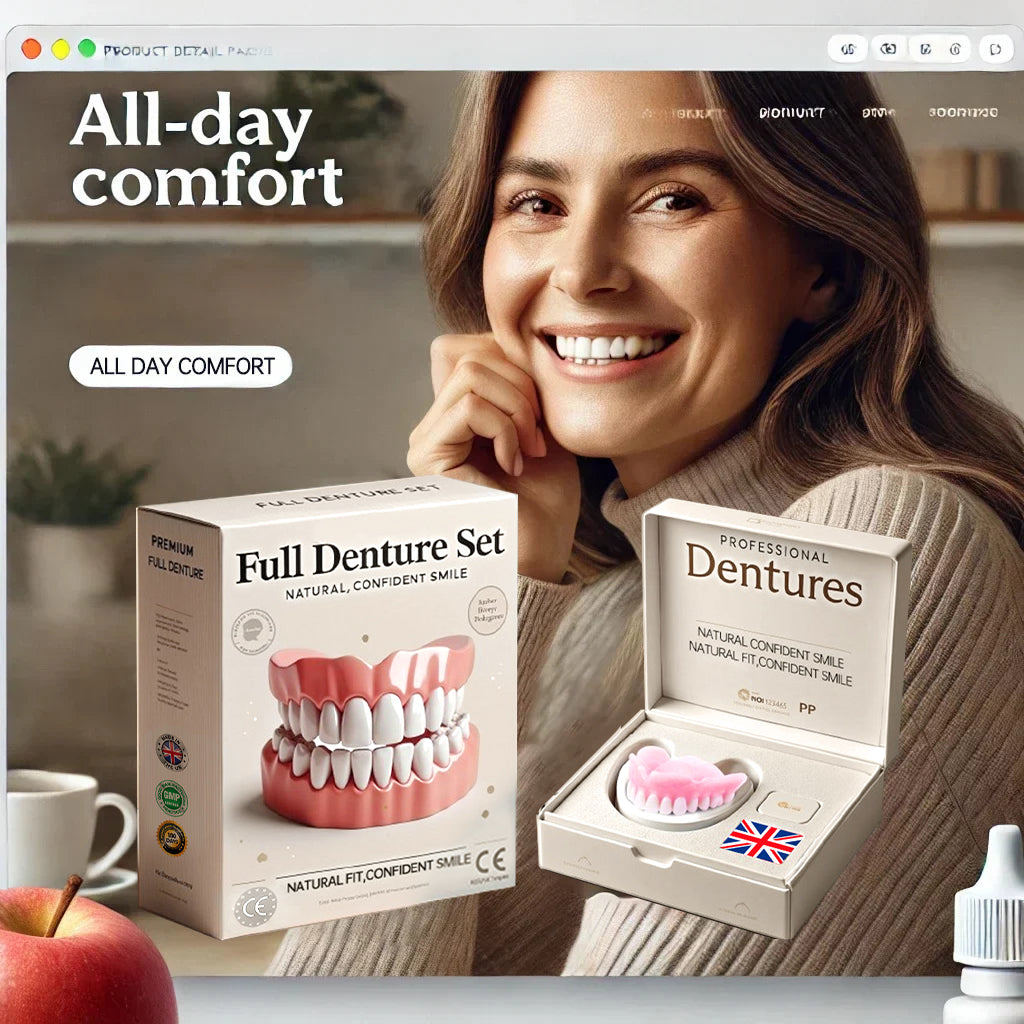 🦷Hermsa®-🦷Advanced Customized Full Denture Set🦷 (⏰Limited time discount last 30 minutes⏰)
