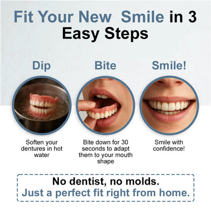 Hermsa® Premium AdaptableFit Dentures – Clinically backed comfort-fit dentures | Made in the UK | MHRA-Certified